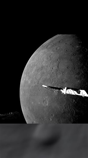 🚀 New Photos from Mercury! 🪐 The ESA/JAXA BepiColombo mission has captured stunning new images of Mercury during its latest flyby, coming just 295 km from the planet’s surface. These are the last photos from the spacecraft’s cameras before it enters orbit in 2026. BepiColombo is on a mission to uncover Mercury’s secrets, from icy craters to ancient volcanic plains. Stay tuned as it prepares to explore the Solar System’s closest planet to the Sun! #BepiColombo #MercuryMission #SpaceScience #ESA
