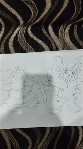 psyduck amd mega raichu drawing ##3january 2026 ##