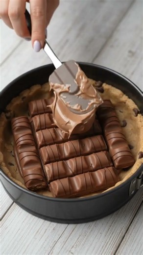 Kinder Bueno & Nutella Stuffed Cookie Pie 🍪🍫 | Easy Baking Hack