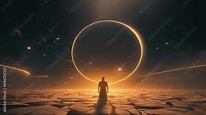 A thought becomes a reality as a persons expectations and actions align to fulfill their prophecy. minimal 2d animation Psychology art concept