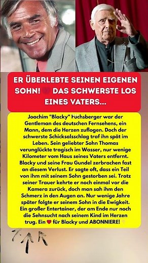 JOACHIM FUCHSBERGER TOT! 😭 Sein letzter Weg zum Sohn...
