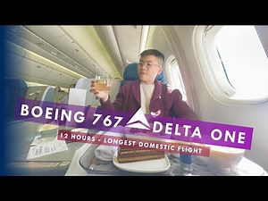 Delta Airlines 12 Hours DELTA ONE Business Class from New York to Honolulu on DL312 Boeing 767