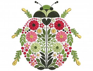Floral Ladybug Machine Embroidery Design – Nature-inspired Beauty, Bug Insect Embroidery Pattern, Ladybug Pattern, Cute Bug Embroidery PES - Etsy UK