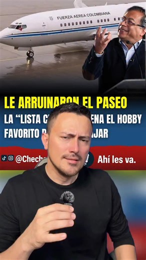 ✈️ El avión presidencial de Colombia fue rechazado en Madrid por varias empresas que se negaron a suministrarle combustible en el aeropuerto de Barajas. Según medios colombianos, las compañías temían violar sanciones de EE.UU. contra Gustavo Petro, por lo que España tuvo que intervenir y permitir el reabastecimiento en una base militar. #parati #ig #fb #reel #reels #noticia #colombia | Chechosangui