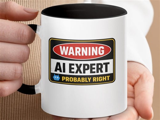 AI Expert Mug, Warning Probably Right, Data Scientist, Programmer, Machine Learning Gift - Etsy