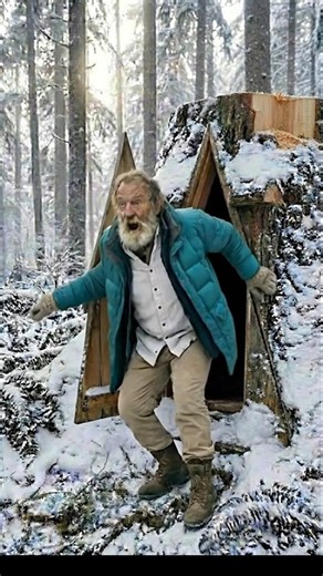 Imagine Spending Winter in a Hidden Treehouse Sanctuary ❄️🌲#shorts #survival #nature #life