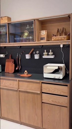 Why Oak Sideboards & Buffet Cabinets Make Kitchens Feel Calm & Organized #cabinet #sideboard #buffet