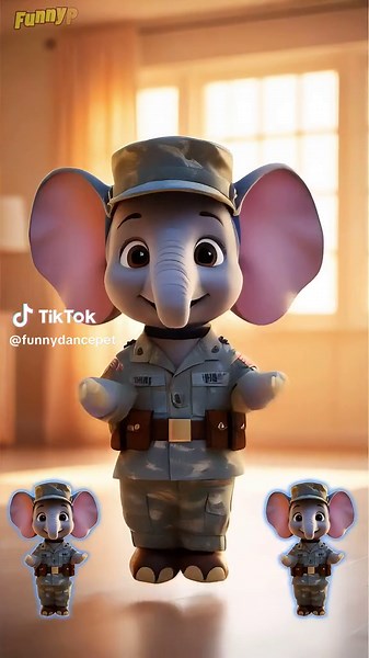 Funny US Army Elephant Dance to Ran-D Zombie Song