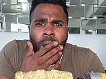 Jason Derulo appears to chip his veneers in the corn challenge