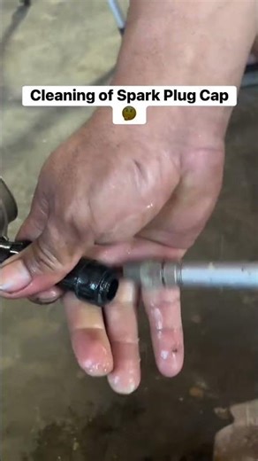 cleaning of spark plug cap#shortvideo #automobile #mechanic #diy #cleaning
