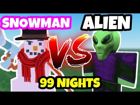 *NEW UPDATE* SNOWMAN CLASS VS ALIEN CLASS 99 Nights in the Forest Christmas Update #roblox