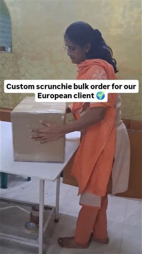 2000 Custom Scrunchies for a France Client | European Bulk Order