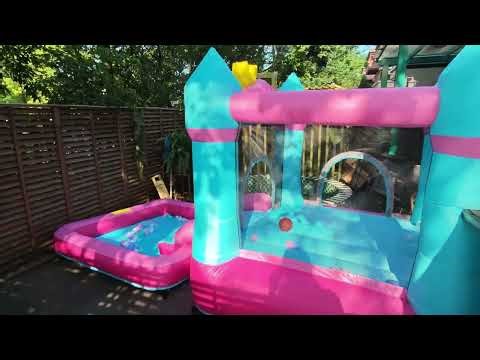 MUKIDY Inflatable Bounce House with Pool & Slide（MUKIDY IB0002）