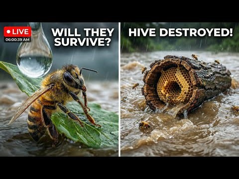 SURVIVE THE FLOOD! Bee Colony Evacuation (Full Movie)