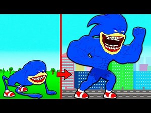 SHIN SONIC TAPES BECAME THE STRONGEST! MUSCLE SHIN SONIC Cartoon Animation