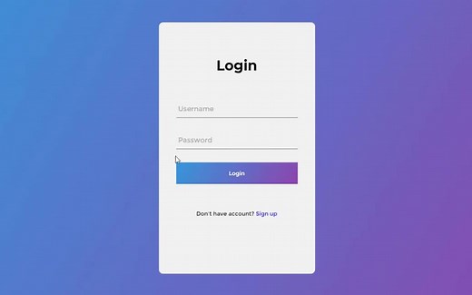 【web前端教程】通过html，css和jQuery制作一个动画登录页