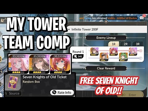 Infinite Tower Team Comp - What I Used to Floor 200 [Seven Knights: Rebirth]