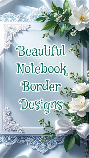 4 Simple Drawing Border Design for Project Front Page ✨Beautiful Drawing Ideas for Title Page Design