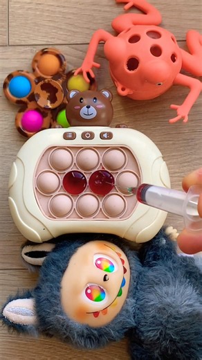 Labubu Popit Injection! 💩💩💩 #satisfying #squishy #labubu #popit #asmr #shortsfeed