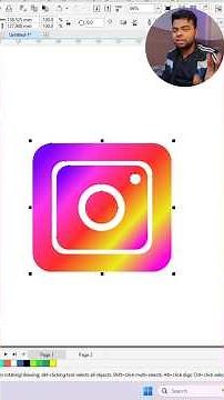 How to make Instagram logo in Coreldraw | Graphic design #skillgroww #graphicdesign