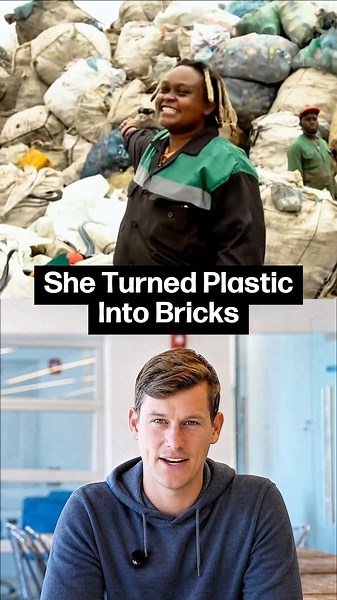 Nzambi Matesi innovates plastic bricks stronger than #Innovation #Sustainability #Engineering