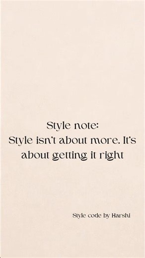 Style isn’t about adding more.It’s about knowing what to leave out 🩶🤍