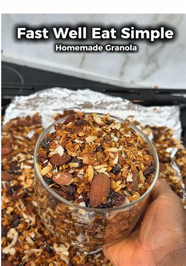 Day3 :Homemade granola made with love, Colossians 3:23 “Whatever you do, do it heartily, as unto the Lordz#fastwelleatsimple #homemadegranola #granola #granolatok #eathealthy