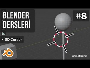 Blender Dersleri - 3D Cursor - 100 Derste Blender 3D #8