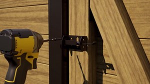 Slipfence 4 ft. W x 6 ft. H Gate Kit to create a Vertical or Horizontal Fence Gate Steel, Coated Black SF2-GK200