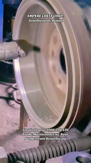 Toyota Innova Rear Brake Drum Resurfacing #toyotainnova #brakerepair #carrepair #tesdatraining