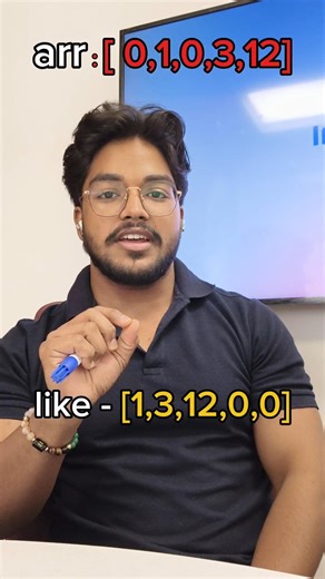 1/100 Move Zeros || DSA Problem 🚀 #coding #dsa #java #leetcode