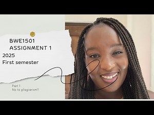 BWE1501 ASSIGNMENT 1○| 1ST SEMESTER○| 2025○| Part 1