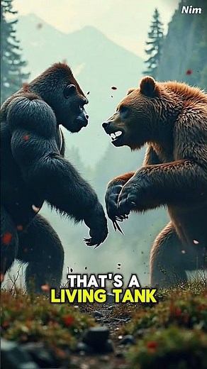 Gorilla vs Grizzly Bear – Who Is Stronger? | Ultimate Strength Comparison #animals #facts