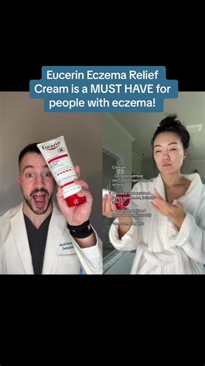 #duet with @Amy Chang #dermreacts @Eucerin US Eczema Relief Crema- a must-have for thise who struggle witb eczema!#myeucerinjourney