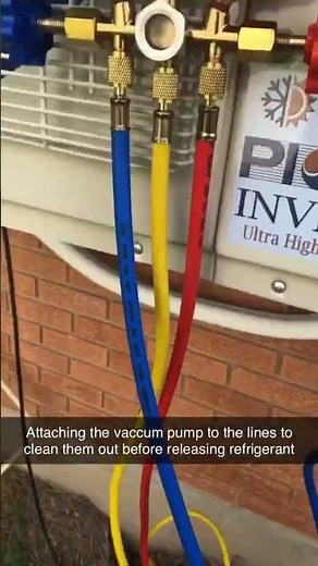 Vacuuming out the lines