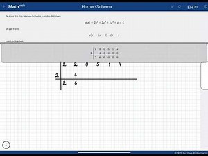 Polynomdivision mit dem Horner-Schema