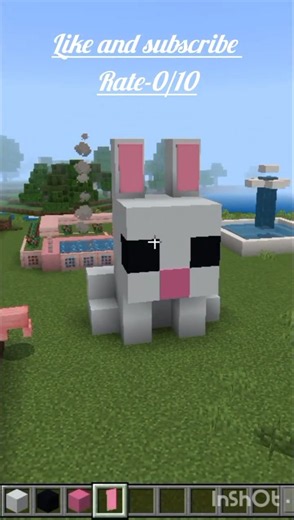 Cute Rabbit Statue in Minecraft 🐇✨