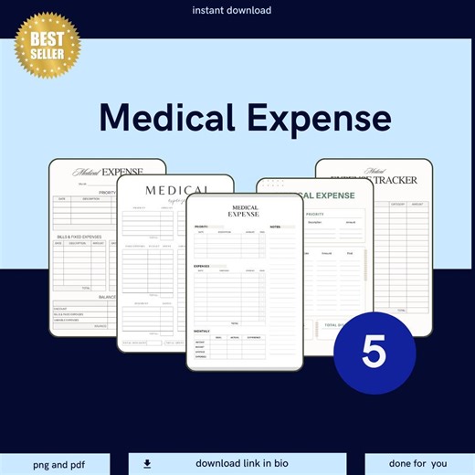 Medical Expense Tracker PDF PNG Health Cost Log 2026 Insurance Claim Management Hospital Bill Organizer Patient Finance Strategy Success Map - Etsy