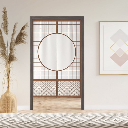 Japanese Shoji Screen Noren Door Curtain With Velcro/grommet/sleeve, Japanese Window Curtain for Kitchen, Window Treatments for Partition - Etsy