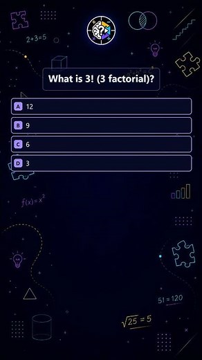 Math Quiz | What is 3! (3 factorial)?