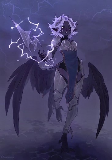 Ventra the Harpy Tempest Cleric - Anime Darker Harpy Drawing