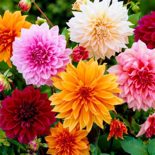 Dahlia Pompon Flower Seeds – Rare Mix for Outdoor Garden Planting - 300 seeds