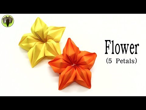 Flower (5 Petals) - DIY | Handmade | Tutorial | Origami - 834