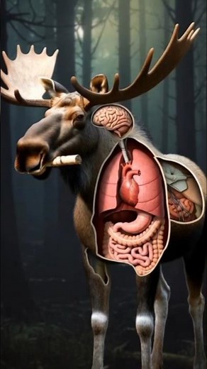 Moose Eating Birch: What You’ve Never Seen Inside! #3danimation #foodscience #3danatomy