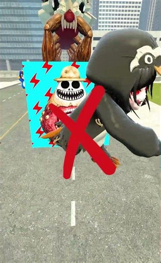 All Size EvolutionGoo Goo GaGA vs Crabtanic BOSS 2d 3d Meme Big City #shorts #gmod
