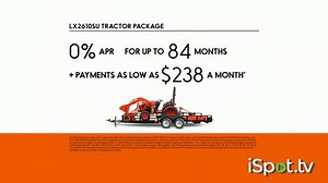 Kubota LX2610SU Tractor Package TV Spot, 'Durability and Versatility'