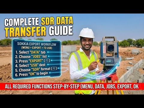 Complete Guide: Transferring Survey Data from Sokkia to Pen Drive | Hindi