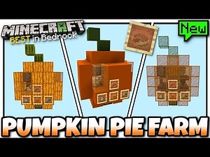 Minecraft - PUMPKIN PIE FARM 🥧 [ Redstone Tutorial ] MCPE / Bedrock / Xbox / Switch / PS4 / Java