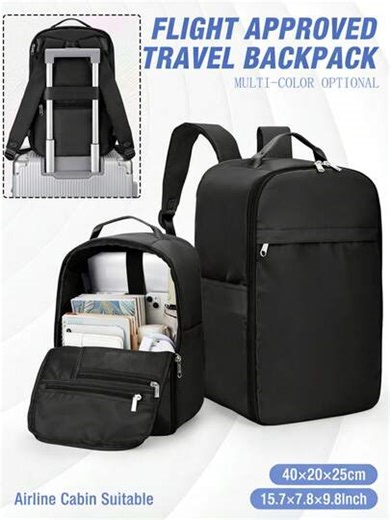 Rucsac de călătorie pentru femei, respectă standardele de bagaj de mână ale companiilor aeriene, potrivit pentru drumeții, sport, uz zilnic casual, capacitate mare impermeabilă, se potrivește obiectelor personale, aplicabil pentru serviciu, călătorii de afaceri, vacanță, sărbători, activități în aer liber universitare. Acest rucsac este unisex, un cadou ideal pentru părinți, fiice, prieteni, precum și o alegere excelentă pentru cadouri de Anul Nou sau de Ziua Îndrăgostiților. | SHEIN