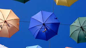 Umbrella, Colour, Colors. Free Stock Video